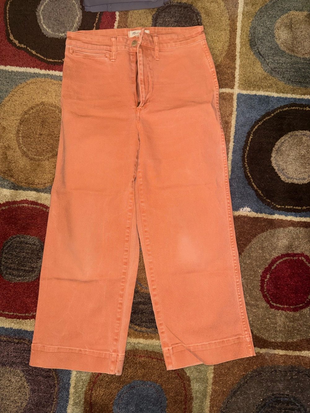 Madewell Peach Wide-Leg Jeans